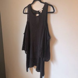 Lauren Conrad Cold Shoulder Black Sweater 1X